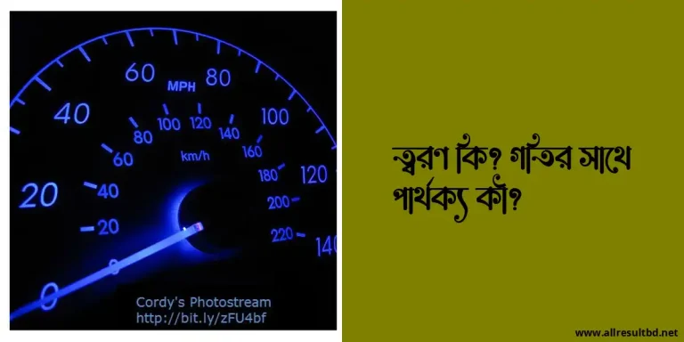 ত্বরণ কি? গতির সাথে পার্থক্য কী?