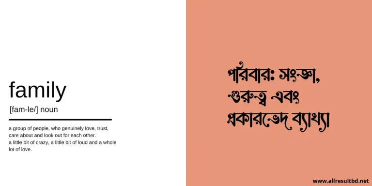 পরিবার: সংজ্ঞা, গুরুত্ব এবং প্রকারভেদ ব্যাখ্যা